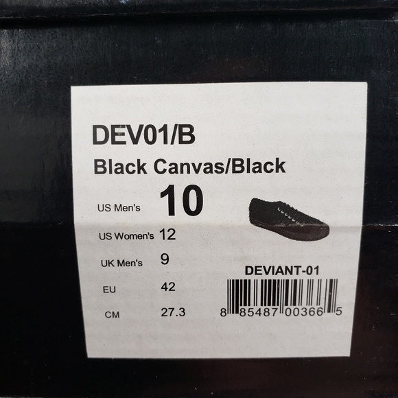 Demonia DEVIANT Gothic Black Canvas Unisex Shoes - Picture 4 of 7